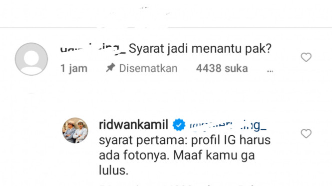 Instagram/ridwankamil 