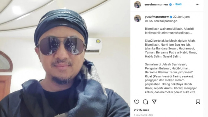 Instagram/ @yusufmansurnew