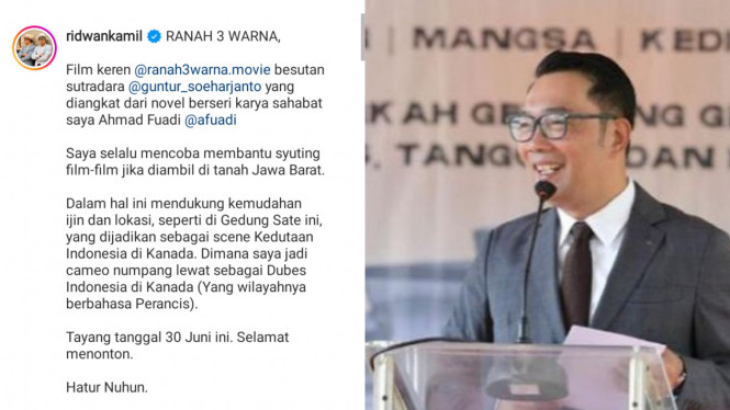 Instagram/ridwankamil 