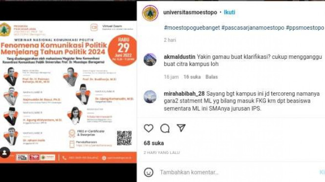 Instagram/@universitamoestopo