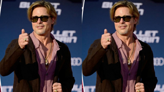 6 Potret Brad Pitt Pakai Rok di Premiere Bullet Train, Disukai Mantan