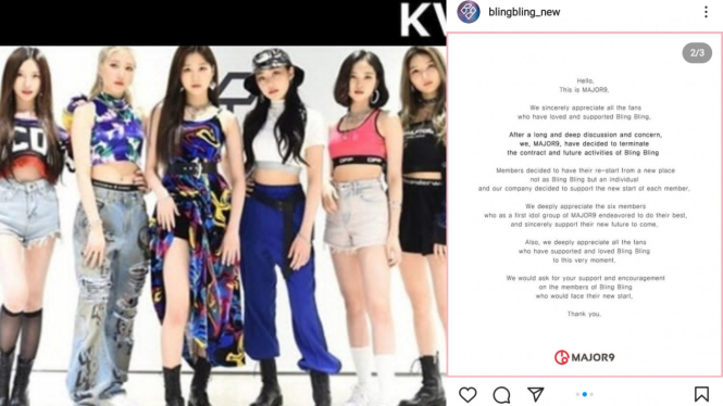 Baru Dua Tahun Debut, Grup Wanita K-Pop Bling Bling Resmi Bubar!