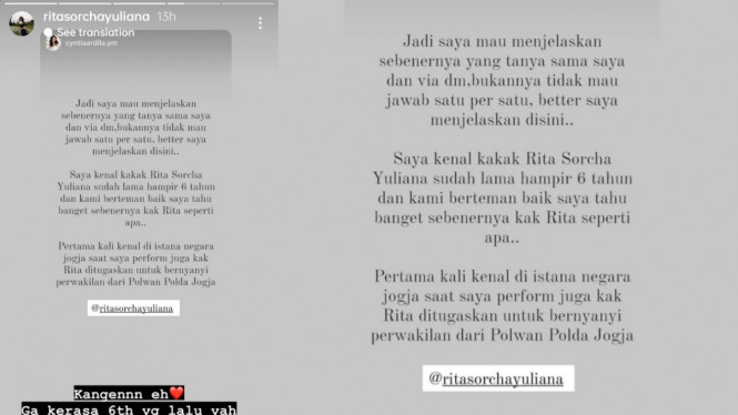 Instagram/ritasorchayuliana 