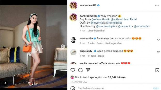Instagram/@sandradewi88