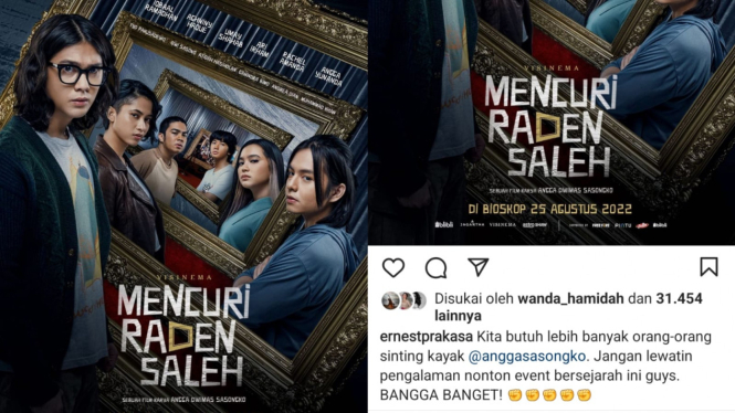 Ernest Prakasa Komentari Film Mencuri Raden Saleh: Salah Milih Cast