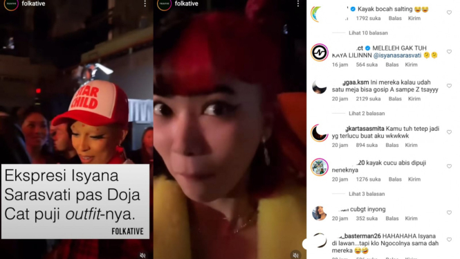 Dipuji Doja Cat, Ekspresi Mimik Wajah Isyana Sarasvati Jadi Sorotan