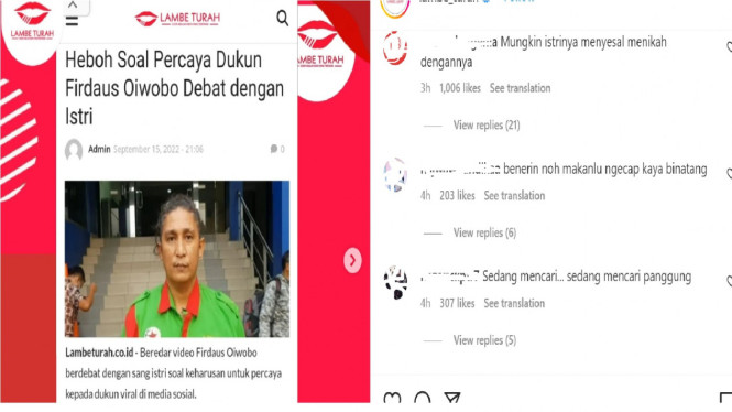 Instagram/Lambe_turah