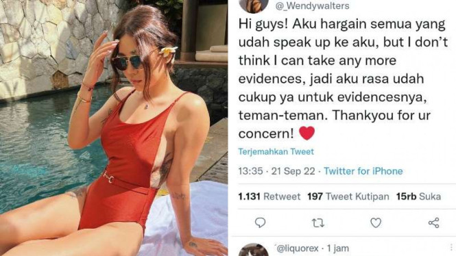 Instagram/@wendywalters dan twitter Wendy Walters