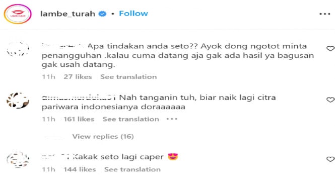 Instagram/Lambe_turah