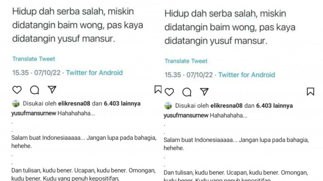 Instagram/@yusufmansurnew