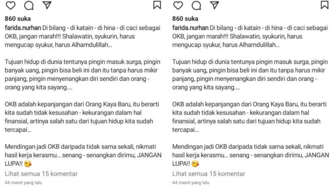 Instagram/@farida.nurhan