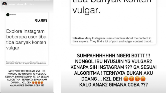 Konten Vulgar Muncul di Explore Instagram, Meisya Siregar Ungkapkan