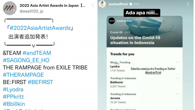 Twitter/aaa2022_jp, Instagram/lyodraofficial