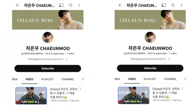 YouTube/차은우 CHAEUNWOO