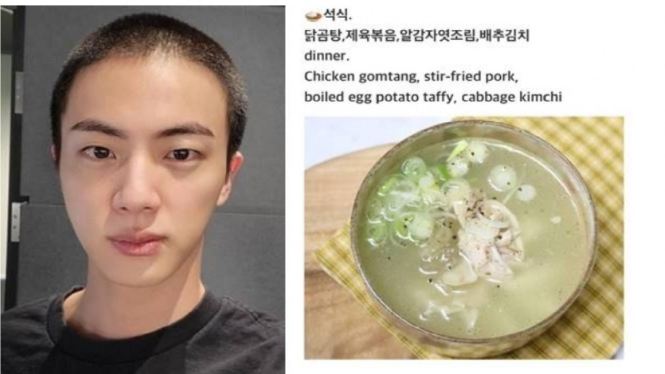 Baru Berangkat Wajib Militer, Ternyata Ini Menu Makanan Pertama Jin BTS