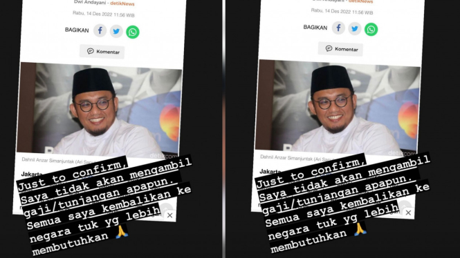 Deddy Corbuzier Tak Akan Ambil Gaji Dan Tunjangan Sebagai Letkol Tituler