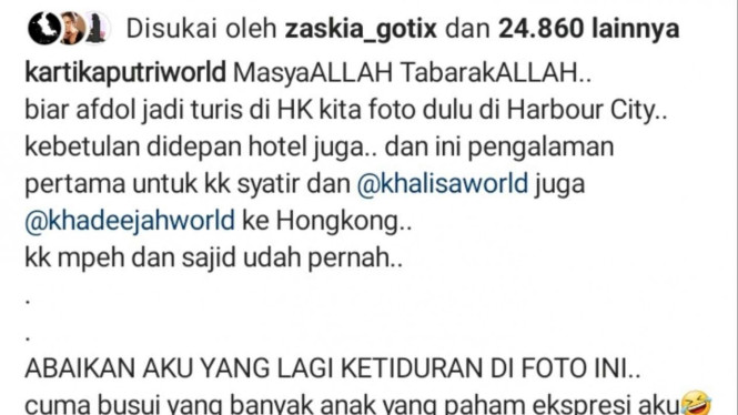 Instagram/@kartikaputriworld