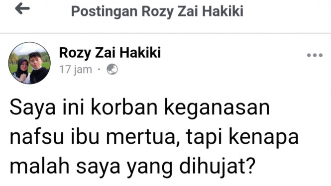 Facebook/Rozy Zai Hakiki 