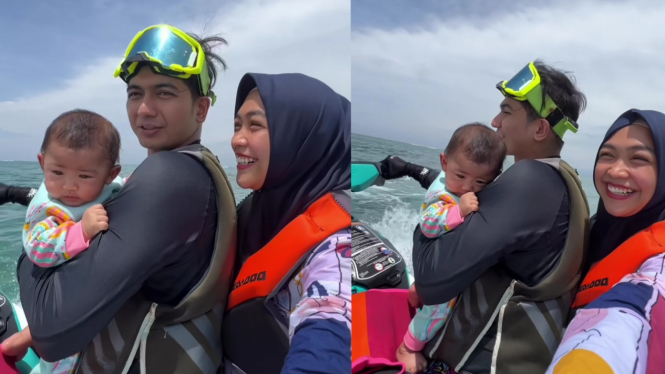 Pembelaan Ria Ricis Bawa Anak Naik Jet Ski: Lautnya Lagi Tenang dan