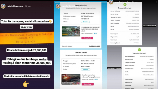 Kegiatan Amal, Windah Basudara Sumbang Rp70 Juta untuk Korban Plumpang