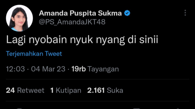 Twitter/ @PS_AmandaJKT48