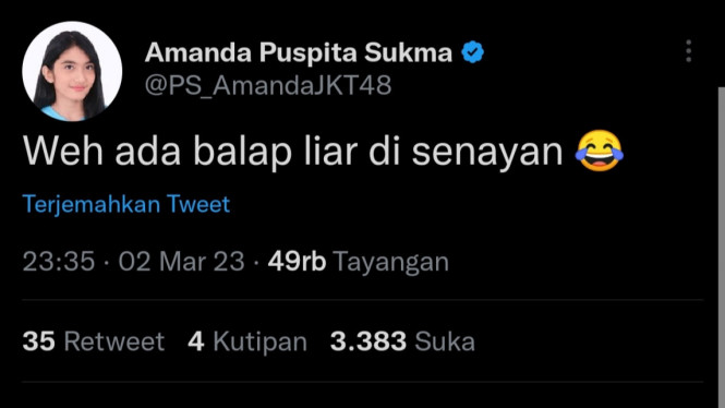 Twitter/ @PS_AmandaJKT48