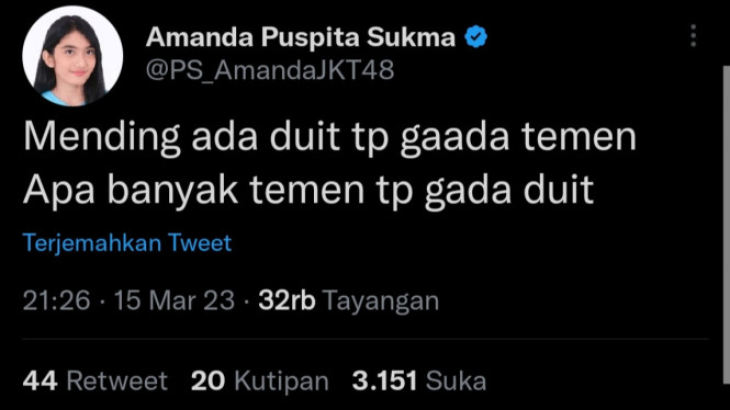 Twitter/ @PS_AmandaJKT48