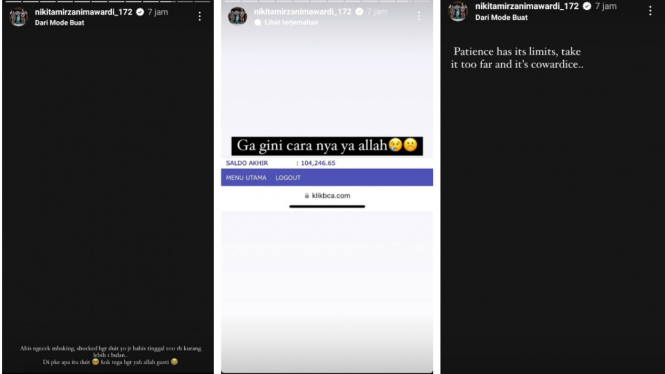 Nikita Mirzani Ngeluh Uang Sisa Rp100 Ribu di Rekening, Netizen