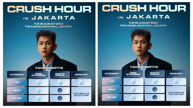 Harga Tiket Konser Crush 'CRUSH HOUR' di Jakarta, Mulai Rp950 Ribu