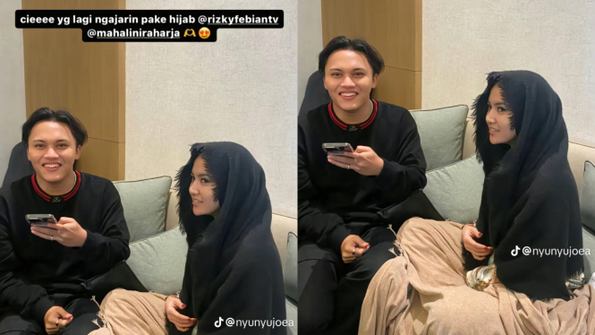 Usai Tunangan, Rizky Febian Diduga Ajarkan Mahalini Pakai Hijab