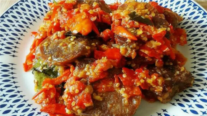 Balado beef tongue