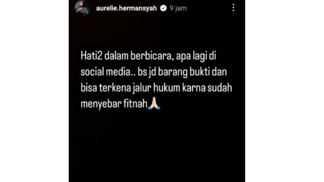 Instagram/@aurelie.hermansyah