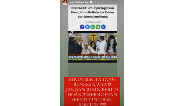 Nathalie Holscher Ngamuk Disebut Keluar dari Islam: Hoax Pembodohan!