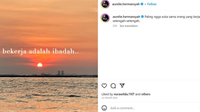 Instagram/Aurelie.hermansyah