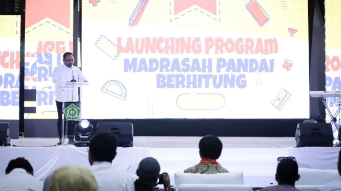 Rilis Madrasah Pandai Berhitung, Menag Targetkan Tiga Juta Guru dan