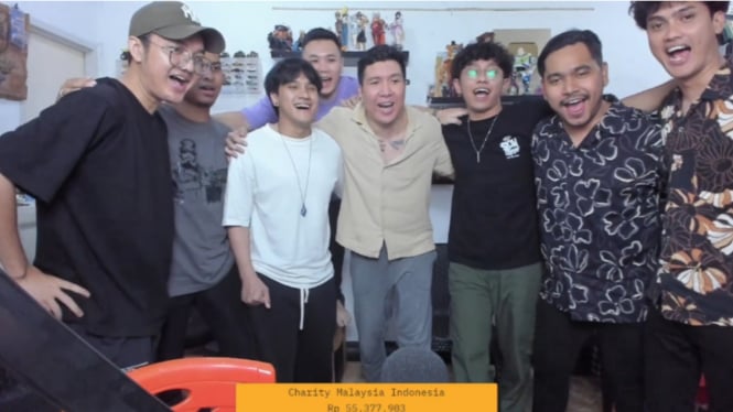 Windah Basudara dan YouTuber Malaysia King Shahx Kolaborasi Galang Dana