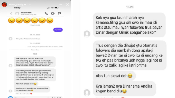 Dituding Gimmick Jadi Pelakor Ko Apex, Begini Reaksi Dinar Candy