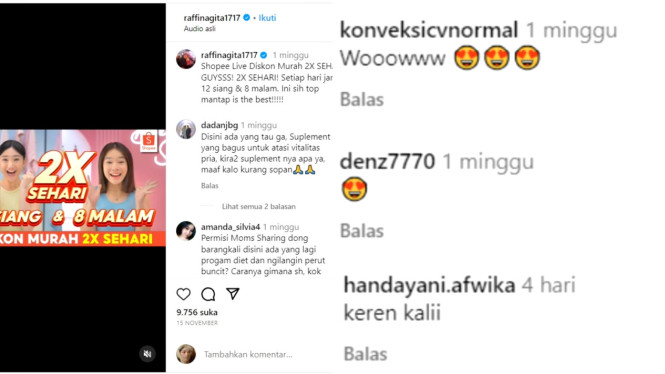 Instagram/ @raffinagita1717