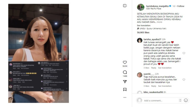 Instagram @lucintaluna_manjalita