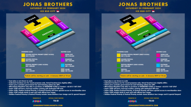 Harga Tiket Konser Jonas Brothers di Indonesia Mulai Rp950 Ribu, Ini