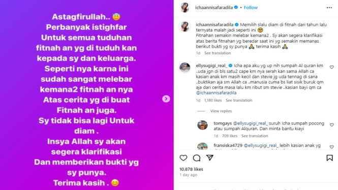 Instagram @ichaannisafaradila