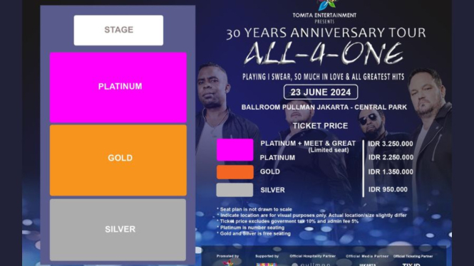 Penjualan Tiket Konser All-4-One Jakarta Sudah Dibuka, Bisa Pakai Paylater!