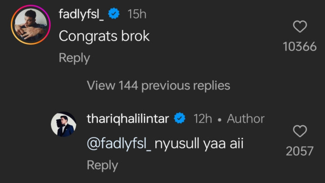 Instagram/thariqhalilintar 