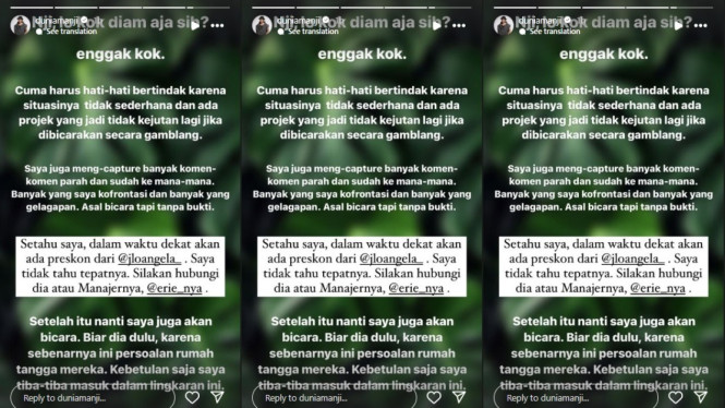 Instagram @duniamanji