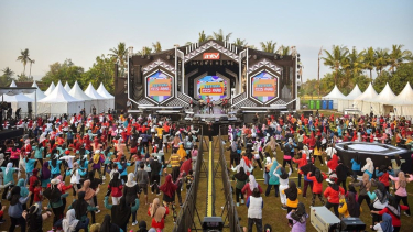 Potret Kemeriahan Festival ANTV Rame Bantul, Senam Sehat hingga Penampilan Eka Fatmala
