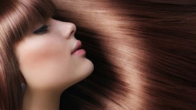 Ilustrasi rambut lurus.