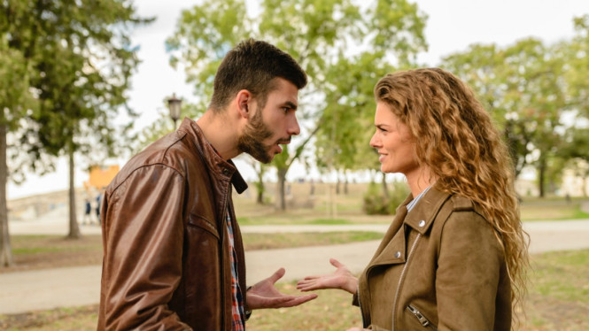 Ilustrasi pasangan bertengkar.