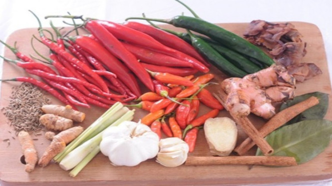 Ilustrasi rempah dapur.