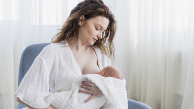 Ilustrasi menyusui/ASI.