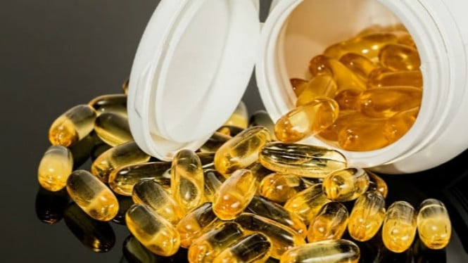 Suplemen minyak ikan.